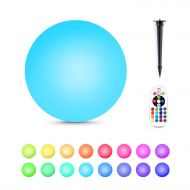 ALWOA Alwoa LED Ball Lights, Floating Pool Lights, 16 Color Changing, IP68 Waterproof, Rechargeable Moon Lamp Perfect for Home, Garden, Party (8inch-Sphere, 1 Pack)