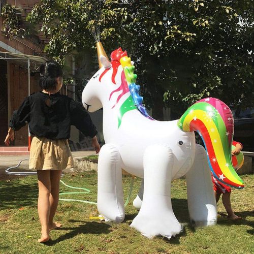  ALWOA Lijuan Qin Inflatable Animal Pattern Arch Sprinkler, Giant Yard Sprinkler for Archway Lawn Beach Outdoor, Summer Sprinkler Toy for Child Adult Baby Games Center