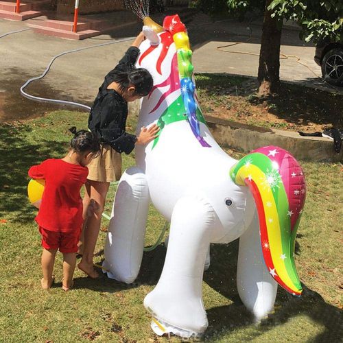  ALWOA Lijuan Qin Inflatable Animal Pattern Arch Sprinkler, Giant Yard Sprinkler for Archway Lawn Beach Outdoor, Summer Sprinkler Toy for Child Adult Baby Games Center