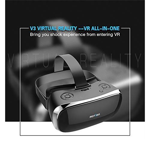  ALXDR 3D VR Headset Virtual Reality Headset Full HD 2560x1440P Display Android 5.1 3G/16G 360 Degree Panorama Theate Support WiFi Bluetooth APPs TF Card,White