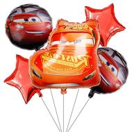 ALY Lightning McQueen Cars Party Supplier 5PCS Cars Lightning McQueen Foil Balloons for Kids Birthday Baby Shower Cars Theme Party Decorations