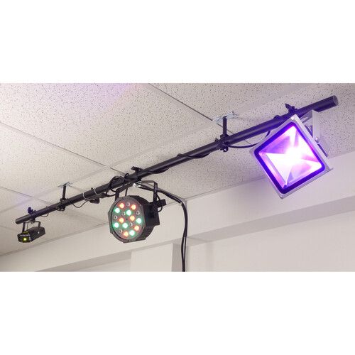  ALZO Suspended Drop Ceiling Mounting Bar for Stage Lights (Black Cord)