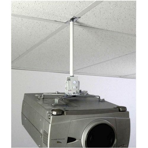  [아마존베스트]ALZO digital ALZO Short Suspended Drop Ceiling Video Projector Mount with Scissor Clamp for T-Bar Attachment with 10 Inch Drop