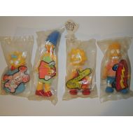 ALadiesPerspective Lot of 4 Simpsons 1990 Burger King Figures  Toys : Bart, Lisa, Maggie, Marge Simpson