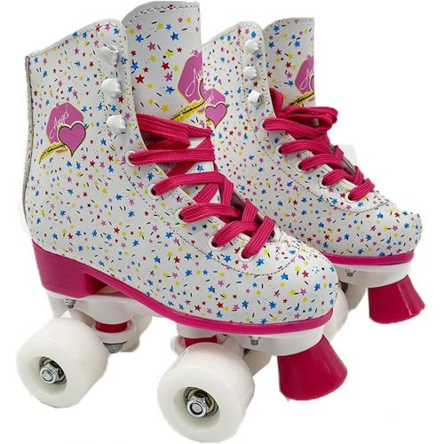  ALeaf Roller Skate Shoes, Adult Double-Row Roller Skates, Roller Skates with Aluminum Base Bracket for Roller Skating Rink, Roller Skates with Front Brake (Size : 37)