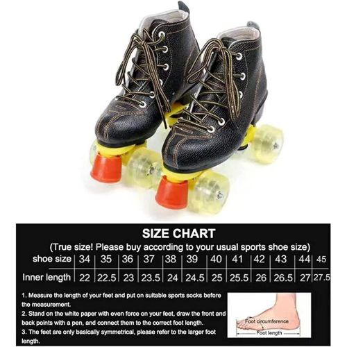  ALeaf Roller Skates,Double Row Skates, Adult Four-Wheel Skating Roller Shoes, Adjustable High-Top Roller Skates for Beginner, Adult, Boys, Girls (Size : 37)