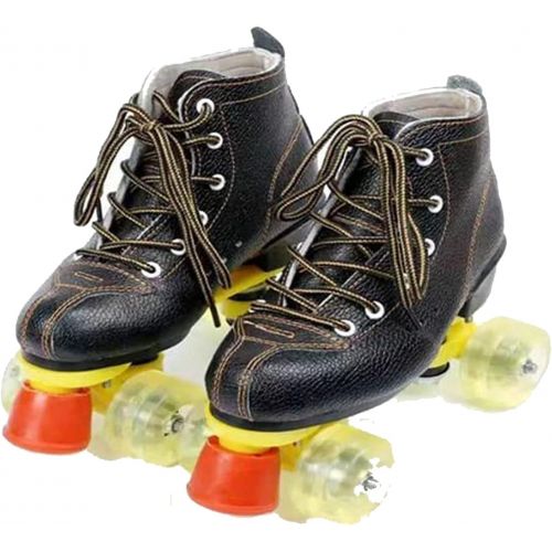  ALeaf Roller Skates,Double Row Skates, Adult Four-Wheel Skating Roller Shoes, Adjustable High-Top Roller Skates for Beginner, Adult, Boys, Girls (Size : 37)