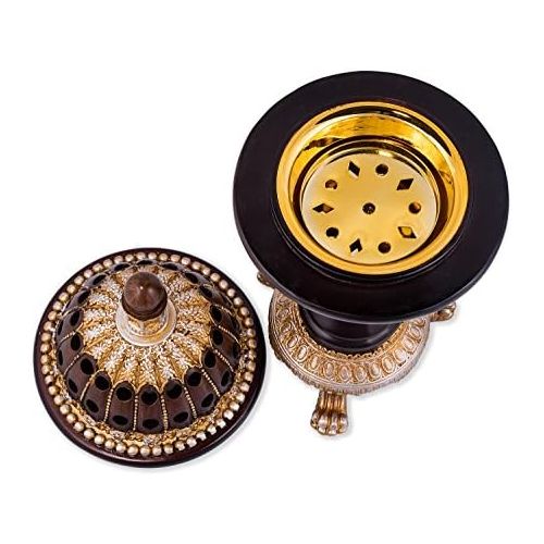  인센스스틱 AM Incense Burner Frankincense Resin - Luxury Globe Charcoal Bakhoor Burners for Office & Home Decor (Brown)