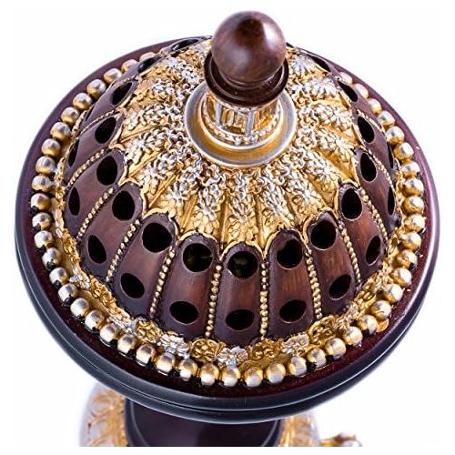  인센스스틱 AM Incense Burner Frankincense Resin - Luxury Globe Charcoal Bakhoor Burners for Office & Home Decor (Brown)