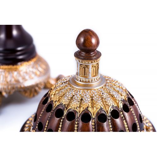  인센스스틱 AM Incense Burner Frankincense Resin - Luxury Globe Charcoal Bakhoor Burners for Office & Home Decor (Brown)