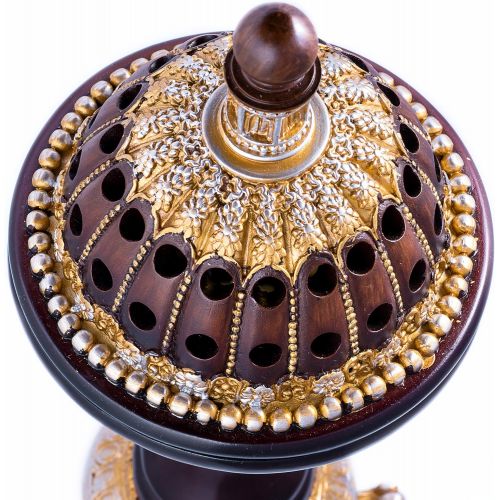  인센스스틱 AM Incense Burner Frankincense Resin - Luxury Globe Charcoal Bakhoor Burners for Office & Home Decor (Brown)