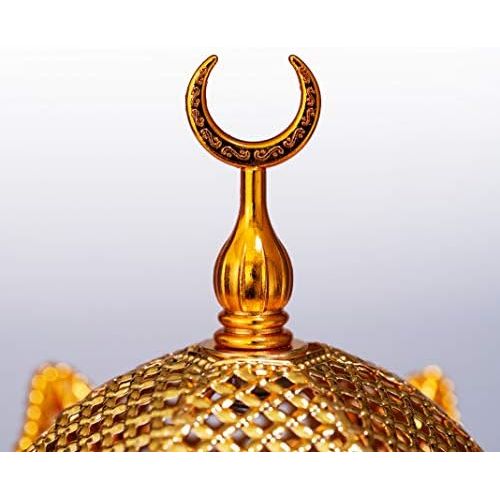  인센스스틱 AM Bakhoor Charcoal Incense Burner - Oud Frankincense Resin Burner 10.5 Inches Tall - for Bakhoor Oud Incense Sticks Cones - Luxury Filigree (Gold)