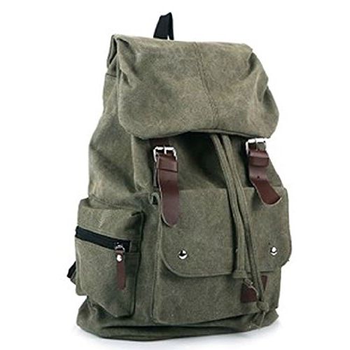  AM Landen Canvas Backpack High School Backpack Travel Day Bag Unisex Backpack