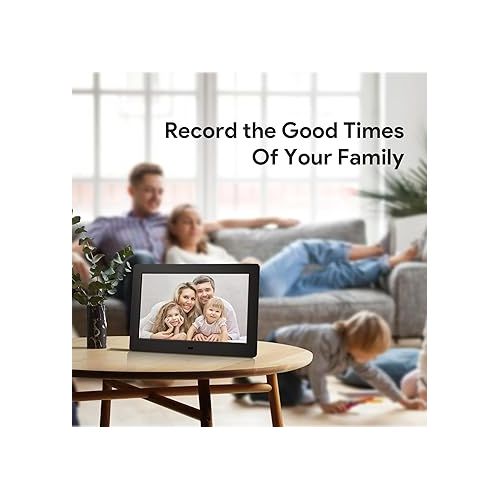  7 Inch Digital Picture Frame, Using USB or SD to Play Photos/Videos/Music, HD IPS Displays Photo Frames with Remote Control, Easys to Use, Gifts for Mom&Dad