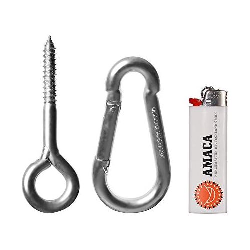  AMACA HAENGEMATTEN DEUTSCHLAND GMBH AMACA Wand und Deckenhaken mit Einhangekarabiner 13 mm OEffnung