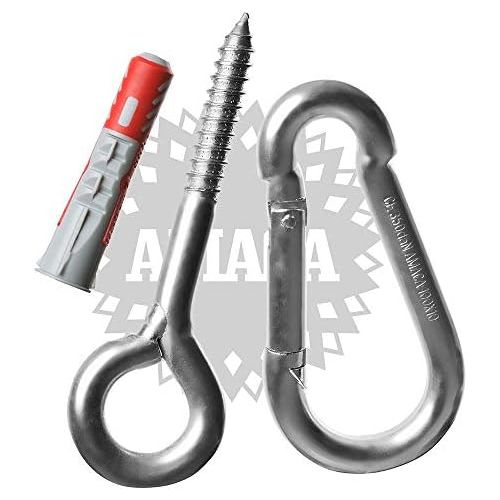  AMACA HAENGEMATTEN DEUTSCHLAND GMBH AMACA Wand und Deckenhaken mit Einhangekarabiner 13 mm OEffnung