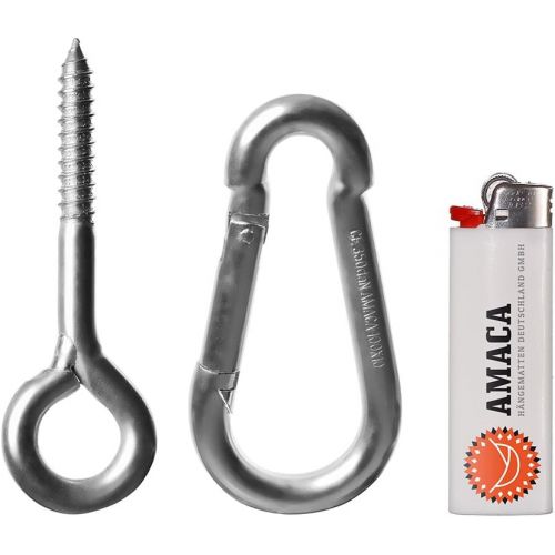  AMACA HAENGEMATTEN DEUTSCHLAND GMBH AMACA Wand und Deckenhaken mit Einhangekarabiner 13 mm OEffnung