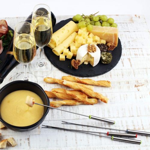  [아마존베스트]AMACOAM Fonduegabeln Edelstahl Kasefondue Gabeln Spuelmaschinenfest Fondue Gabeln 24 cm Spiesse Fondue Gabel mit Hitzebestandigem Griff fuer Kase Fleisch Obst Schokolade Springbrunnen