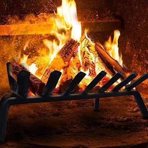  Amagabeli GARDEN & HOME Amagabeli Fireplace Log Grate 24 inch + Bundle Fireplace Log Rack with 4 Tools