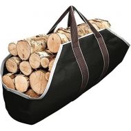 Amagabeli GARDEN & HOME Amagabeli Large Canvas Firewood Carrier Log Tote Bag Indoor Fireplace Log Carrier Holders Woodpile Rack Fire Wood Carrying Outdoor Tubular Birchwood Stand by Hearth Stove Tools Set