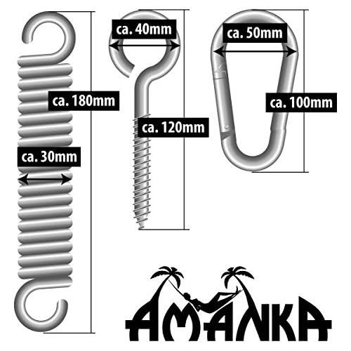  Besuchen Sie den AMANKA-Store AMANKA 150kg Hangesessel Befestigung mit Feder - Aufhangung fuer Boxsack Hangematte - Beton Decke