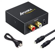 [아마존베스트]Audio Converter, AMANKA Digital to Analog Audio Decoder with Digital Optical Toslink and Coaxial Inputs to Analog RCA and AUX 3.5mm (Headphone) Outputs Fiber Cable Included