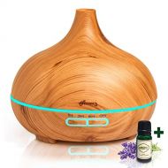 Luxurious Essential Oil Diffuser & Cool Mist Humidifier  Aromatherapy Ultrasonic Diffuser for Sleep, Natural Calm, Relaxation and Stress Reduction by AMARZ  Plus FREE BONUS Laven