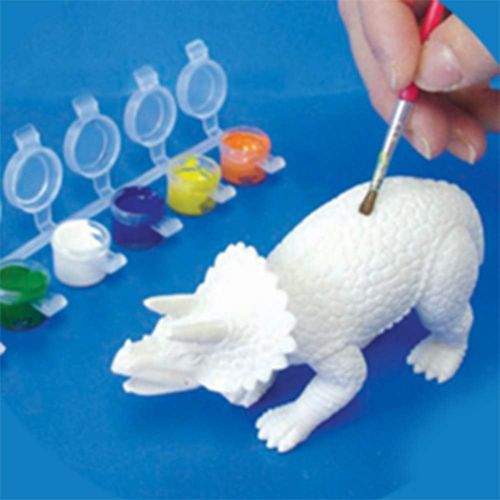  AMAV Toys 3D Painting-Dinosaurs Arts & Crafts for Kids Age 4+. 6 Colors to Paint with for Dinosaur Lovers & A Perfect Artistic Activity. Ideal Gift