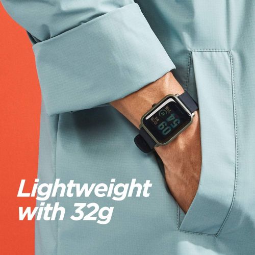  Besuchen Sie den Amazfit-Store Amazfit Bip Smartwatch, GPS Activity Tracker mit Herzfrequenzmessung Schlafmonitor, Fitness-Tracker, Schrittzahler, Kalorienzahler, IP68 Wasserdicht, 30+ Tage Akkulaufzeit, (Black)