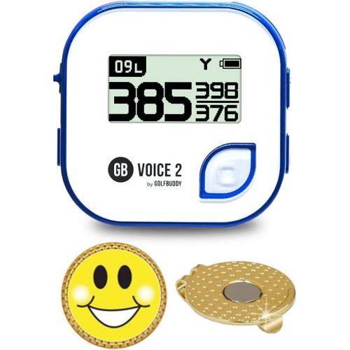  [아마존베스트]AMBA7 GolfBuddy Voice 2 Golf GPS/Rangefinder Bundle with Ball Marker and Magnetic Hat Clip