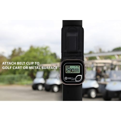  [아마존베스트]AMBA7 GolfBuddy Voice 2 Golf GPS/Rangefinder Bundle with 1 Magnetic Hat Clip and 5 Ball Markers and Belt Clip (Black)