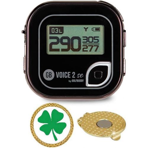  AMBA7 GolfBuddy Voice 2 Golf GPS/Rangefinder Bundle with Ball Marker and Magnetic Hat Clip