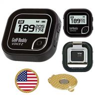AMBA7 GolfBuddy Voice 2 Golf GPS/Rangefinder Bundle with Magnetic Hat Clip Ball Marker (USA)