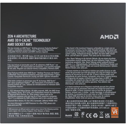  AMD Ryzen 7 7800X3D 4.2 GHz Eight-Core AM5 Processor