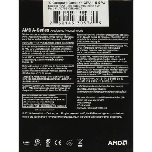  AMD A8-7650K Quad-core (4 Core) 3.30 GHz Processor - Socket FM2+Retail Pack