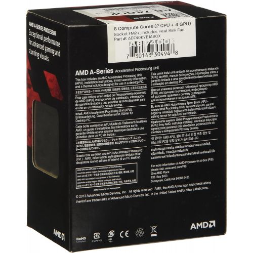  AMD AMD A6-7400K Dual-Core 3.5 GHz Socket FM2+ Desktop Processor Radeon R5 Series (AD740KYBJABOX)