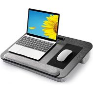 [아마존베스트]AMERIERGO Lap Desk - Fits Up to 17 Inch Laptop Lap Desk with Dual Cushion, Wrist Rest & Built-in Mouse Pad, Portable Laptop Stand for Sofa & Bed, Multifunctional Slot for Tablet, P