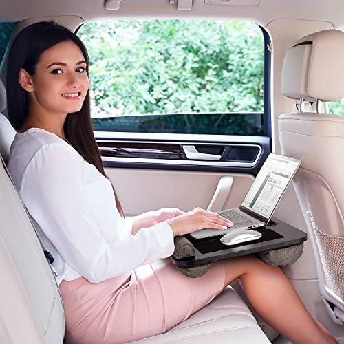  [아마존베스트]AMERIERGO Lap Desk - Fits Up to 17 Inch Laptop Lap Desk with Dual Cushion, Wrist Rest & Built-in Mouse Pad, Portable Laptop Stand for Sofa & Bed, Multifunctional Slot for Tablet, P