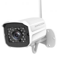 AMICCOM Outdoor WiFi Security Camera- 1080P HD Video Surveillance System - WiFi, Waterproof, IP Night Vision Outdoor Camera with 2-Way Audio and iOS, Android Compatibility