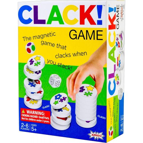  [아마존베스트]Amigo Games AMI18002 CLACK! Kids Magnetic Stacking Game with 36 Magnets