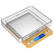 AMIR Feinwaage, 500g/0.01g Digitale Taschenwaage, Grammwaage, Goldwaage, Juwelierwaage, mit PCS Funktion, Tara-Funktion, 6 Einheiten Konvertierung, LCD-Display, Auto-Off ( Schwarz)