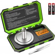 AMIR (New Version) Professional Digital Mini Scale, 20g-0.001g Pocket Scale, Electronic Smart Scale with 20g calibration weight (Battery/Tweezers Included)