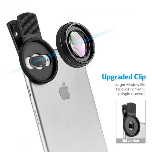  AMIR Phone Camera Lens, 0.6X Super Wide Angle Lens + 15X Macro Lens for iPhone Lens Kit, 2 in 1 Clip-On Cell Phone Camera Lens for iPhone 8, X, 7, 7 Plus, 6s, 6, Samsung, Other Sma