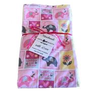 AMISH BASKETS AND BEYOND Minky and Cotton Baby Blanket 32 x 32 - Pink Yellow...