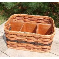 AMISH WARES Basket - Napkin and Silverware - Amish Hand Woven Napkin and Silverware Basket Great for Picnics or Organization of Other Items. The Basket Can Be Used to Hold Scissors, Glue, and