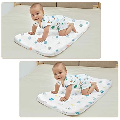  AMKE Bassinet Sheet - 2 Pack - Bassinet Mattress Pad Cover - 100% Cotton, Rectangle and Oval Baby Bassinet Fitted Sheets (Cars & Animals)