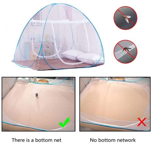  DATONG DaTong Pop-Up Mosquito Net Tent for Beds Anti Mosquito Bites Folding Design with Net Bottom for Babys Adults Trip (79 x71x59 inch)