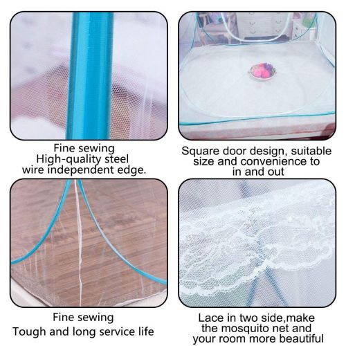  DATONG DaTong Pop-Up Mosquito Net Tent for Beds Anti Mosquito Bites Folding Design with Net Bottom for Babys Adults Trip (79 x71x59 inch)