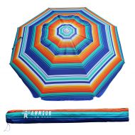 AMMSUN 6.5 ft Outdoor Patio Beach Umbrella Sun Shelter with Tilt Air Vent Carry Bag