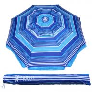 AMMSUN 6.5 ft Outdoor Patio Beach Umbrella Sun Shelter with Tilt Air Vent Carry Bag